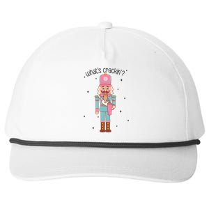 Whats Crackin Merry Christmas Nutcracker Xmas Bougie Snapback Five-Panel Rope Hat