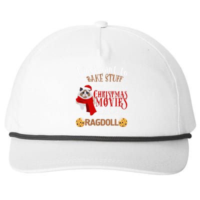 Watch Christmas Movies With My Ragdoll Cat Lover Snapback Five-Panel Rope Hat