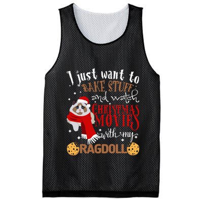 Watch Christmas Movies With My Ragdoll Cat Lover Mesh Reversible Basketball Jersey Tank