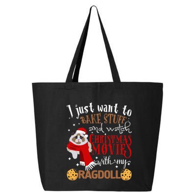 Watch Christmas Movies With My Ragdoll Cat Lover 25L Jumbo Tote