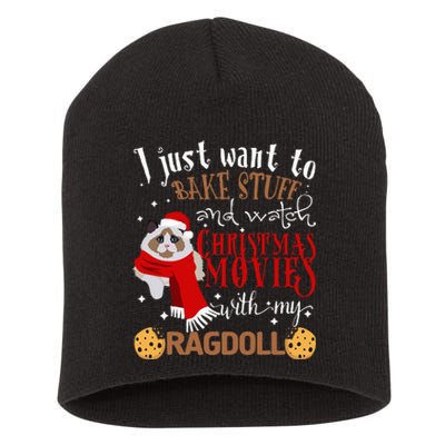 Watch Christmas Movies With My Ragdoll Cat Lover Short Acrylic Beanie