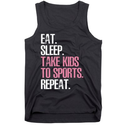 Wo Cute Mother's Day Gift Eat Sleep Take To Sports Repeat Tank Top