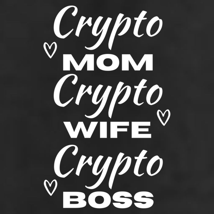 Wo Crypto Mom Wife Boss Funny Tee Bitcoin Ethereum Gift 7 Panel Mesh Trucker Snapback Hat