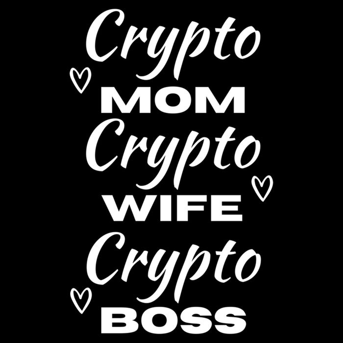 Wo Crypto Mom Wife Boss Funny Tee Bitcoin Ethereum Gift Drawstring Bag