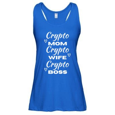Wo Crypto Mom Wife Boss Funny Tee Bitcoin Ethereum Gift Ladies Essential Flowy Tank