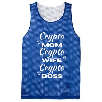 Wo Crypto Mom Wife Boss Funny Tee Bitcoin Ethereum Gift Mesh Reversible Basketball Jersey Tank