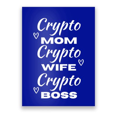 Wo Crypto Mom Wife Boss Funny Tee Bitcoin Ethereum Gift Poster