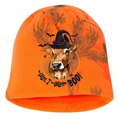 Witch Cow Moo I Mean Boo Halloween Funny Cow Lover Cute Gift Kati - Camo Knit Beanie