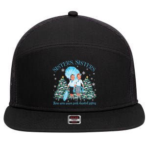 White Christmas Movie 1954 Sisters Pajamas Xmas Snow Holiday Gift 7 Panel Mesh Trucker Snapback Hat