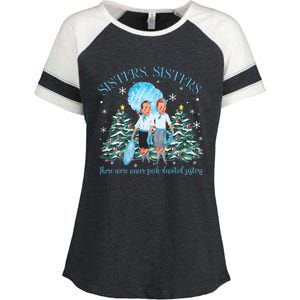 White Christmas Movie 1954 Sisters Pajamas Xmas Snow Holiday Gift Enza Ladies Jersey Colorblock Tee