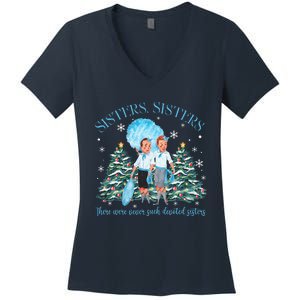 White Christmas Movie 1954 Sisters Pajamas Xmas Snow Holiday Gift Women's V-Neck T-Shirt