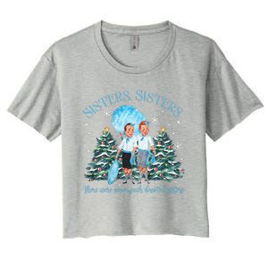 White Christmas Movie 1954 Sisters Pajamas Xmas Snow Holiday Gift Women's Crop Top Tee