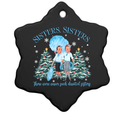 White Christmas Movie 1954 Sisters Pajamas Xmas Snow Holiday Ceramic Star Ornament