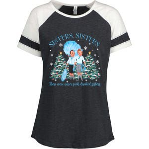 White Christmas Movie 1954 Sisters Pajamas Xmas Snow Holiday Enza Ladies Jersey Colorblock Tee