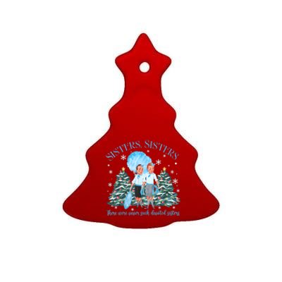 White Christmas Movie 1954 Sisters Pajamas Xmas Snow Holiday Ceramic Tree Ornament