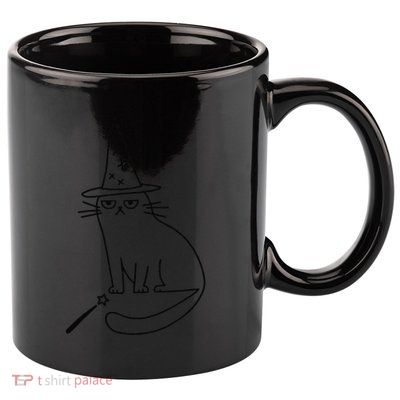 Wizard Cat Meme Funny Halloween Costume Funny Memes Dank 11oz C Handle Ceramic Mug