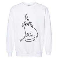Wizard Cat Meme Funny Halloween Costume Funny Memes Dank Garment-Dyed Sweatshirt