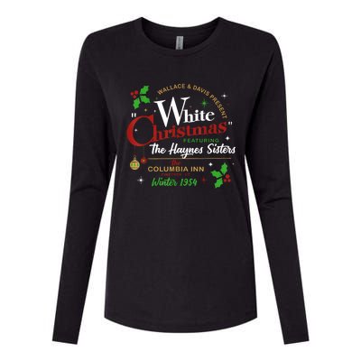 White Christmas Movie 1954 Xmas Song Haynes Sisters Xmas Womens Cotton Relaxed Long Sleeve T-Shirt