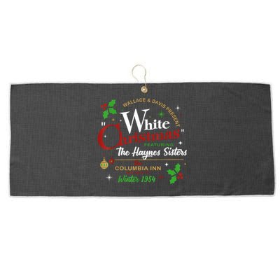 White Christmas Movie 1954 Xmas Song Haynes Sisters Xmas Large Microfiber Waffle Golf Towel