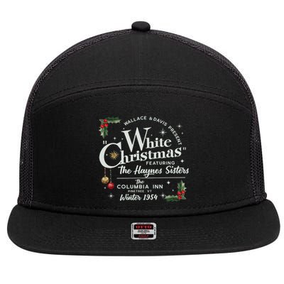 White Christmas Movie 1954 Xmas Song Haynes Sisters Xmas 7 Panel Mesh Trucker Snapback Hat