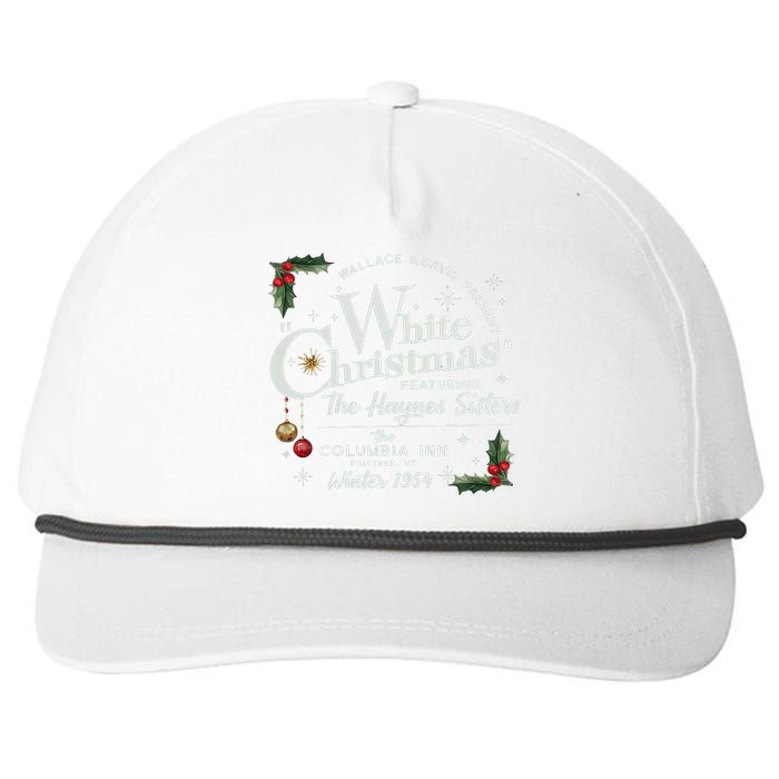 White Christmas Movie 1954 Xmas Song Haynes Sisters Xmas Snapback Five-Panel Rope Hat