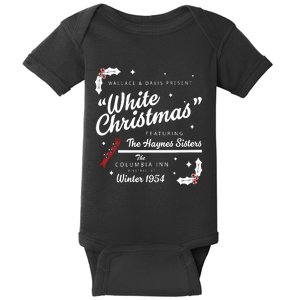 White Christmas Movie 1954 Xmas Song Haynes Sisters Xmas Baby Bodysuit