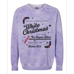 White Christmas Movie 1954 Xmas Song Haynes Sisters Xmas Colorblast Crewneck Sweatshirt