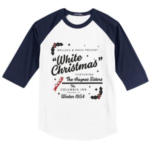 White Christmas Movie 1954 Xmas Song Haynes Sisters Xmas Baseball Sleeve Shirt