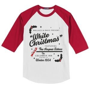 White Christmas Movie 1954 Xmas Song Haynes Sisters Xmas Kids Colorblock Raglan Jersey