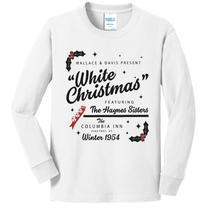 White Christmas Movie 1954 Xmas Song Haynes Sisters Xmas Kids Long Sleeve Shirt