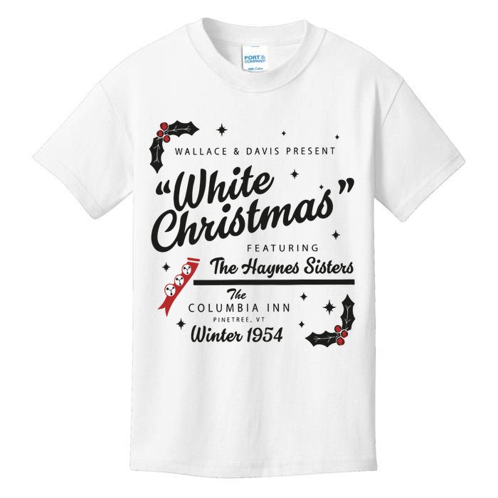 White Christmas Movie 1954 Xmas Song Haynes Sisters Xmas Kids T-Shirt