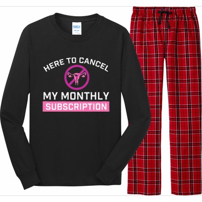 Womens Cancel My Monthly Subscription Hysterectomy Uterus Surgery Long Sleeve Pajama Set