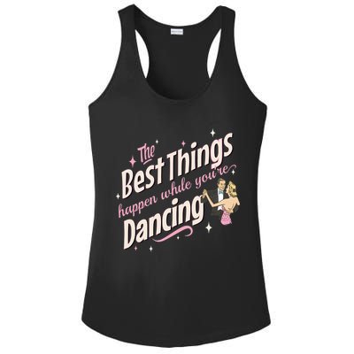 White Christmas Movie The Best Things Happen While YouRe Dancing Ladies PosiCharge Competitor Racerback Tank