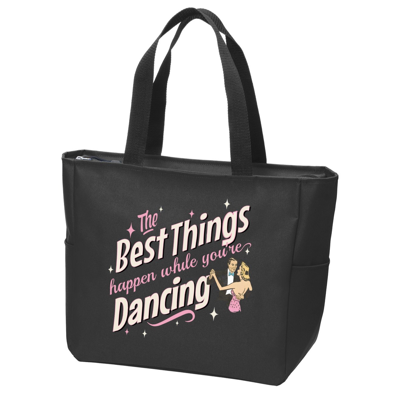 White Christmas Movie The Best Things Happen While YouRe Dancing Zip Tote Bag