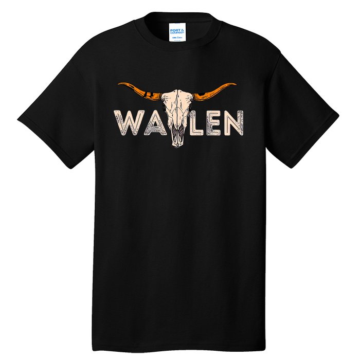 Western Country Music Girl Bull Skull Tall T-Shirt