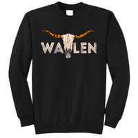 Western Country Music Girl Bull Skull Tall Sweatshirt