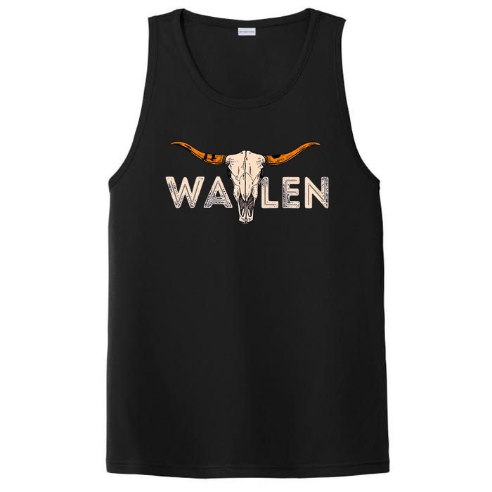 Western Country Music Girl Bull Skull PosiCharge Competitor Tank