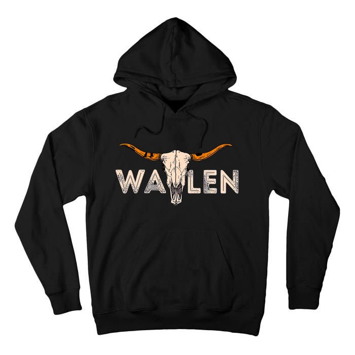 Western Country Music Girl Bull Skull Tall Hoodie