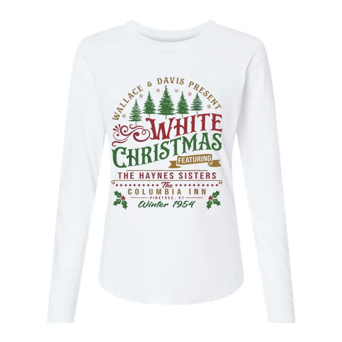 White Christmas Movie 1954 Xmas Song Haynes Sisters Xmas Womens Cotton Relaxed Long Sleeve T-Shirt