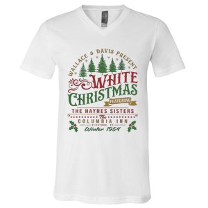 White Christmas Movie 1954 Xmas Song Haynes Sisters Xmas V-Neck T-Shirt