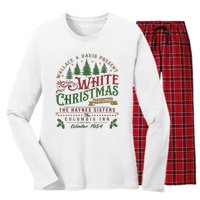 White Christmas Movie 1954 Xmas Song Haynes Sisters Xmas Women's Long Sleeve Flannel Pajama Set 