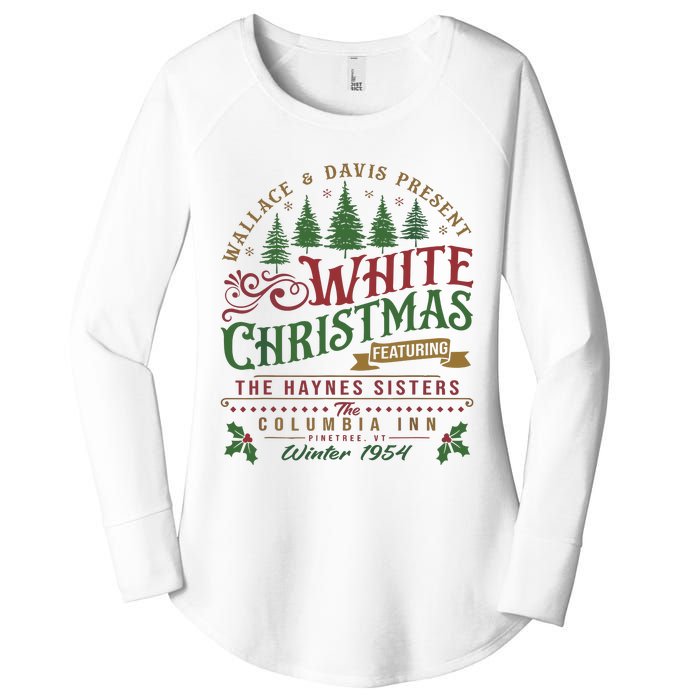 White Christmas Movie 1954 Xmas Song Haynes Sisters Xmas Women's Perfect Tri Tunic Long Sleeve Shirt