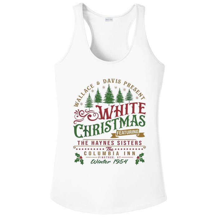 White Christmas Movie 1954 Xmas Song Haynes Sisters Xmas Ladies PosiCharge Competitor Racerback Tank