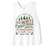 White Christmas Movie 1954 Xmas Song Haynes Sisters Xmas Women's Racerback Cropped Tank