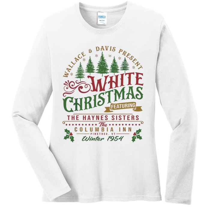 White Christmas Movie 1954 Xmas Song Haynes Sisters Xmas Ladies Long Sleeve Shirt