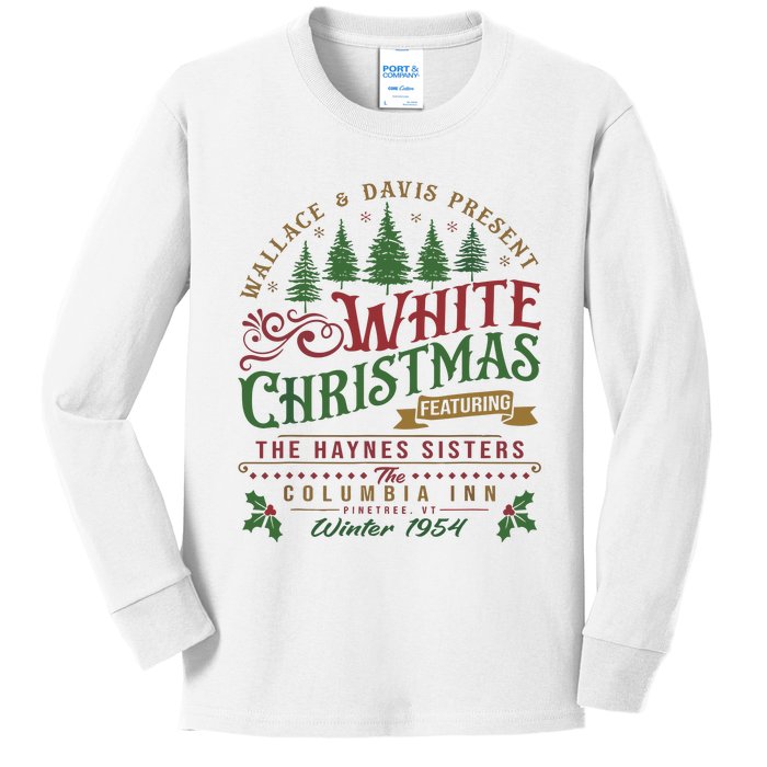 White Christmas Movie 1954 Xmas Song Haynes Sisters Xmas Kids Long Sleeve Shirt