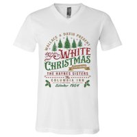 White Christmas Movie 1954 Xmas Song Haynes Sisters Xmas V-Neck T-Shirt