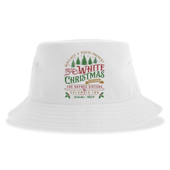 White Christmas Movie 1954 Xmas Song Haynes Sisters Xmas Sustainable Bucket Hat