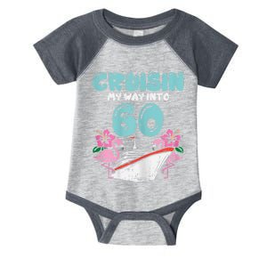 WoM.e.ns Cruisin My Way Into 60 60th Birthday Cruise Vacation Gift Infant Baby Jersey Bodysuit