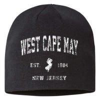 West Cape May New Jersey Nj Vintage Athletic Sports Design Sustainable Beanie